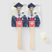 モダン大学院のスクリプクラシックト写真名門私立校風の ハンドファン (正面&裏面)