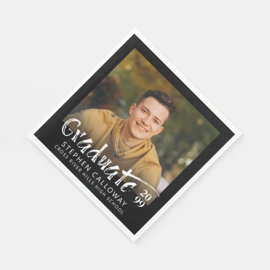 モダン大学院の写真カスタム色 スタンダードランチョンナプキン (角)