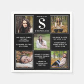 モダン大学院エレガントおもしろい事実ユニーク5写真 スタンダードカクテルナプキン (正面)