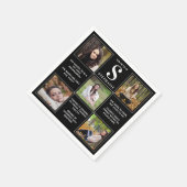 モダン大学院エレガントおもしろい事実ユニーク5写真 スタンダードカクテルナプキン (角)