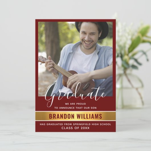 モダン大学院写真の発表とパーティー招待状 案内状 (スタンド正面)