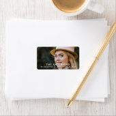 モダン大学院写真パーソナライズされた差出人住所 ラベル (インサイチュ)