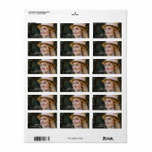 モダン大学院写真パーソナライズされた差出人住所 ラベル (フルシート)