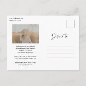 モダン大学院写真卒業 インビテーションポストカード (裏面)