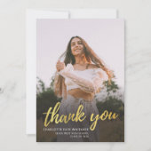 モダン大学院写真卒業 サンキューカード (正面)