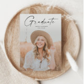 モダン大学院写真卒業 マグネット招待状