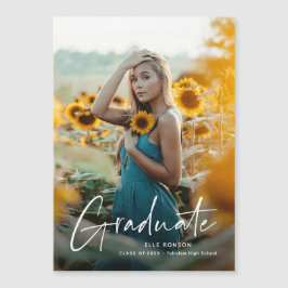 モダン大学院写真卒業 マグネット招待状