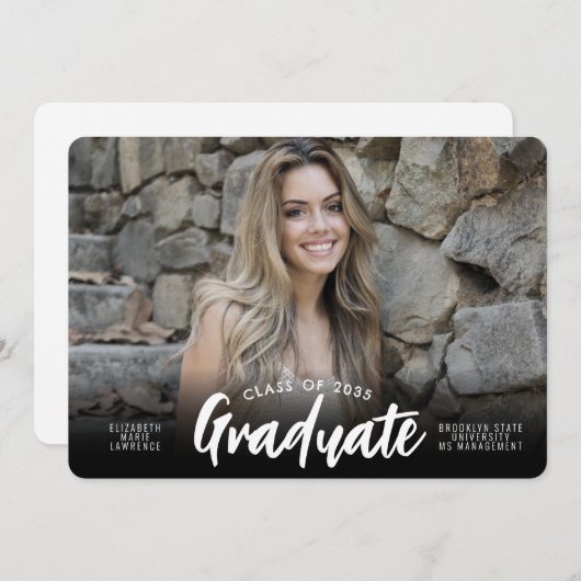 モダン大学院写真卒業 案内状 (正面/裏面)