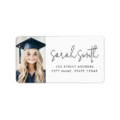 モダン大学院写真差出人住所 ラベル (正面)