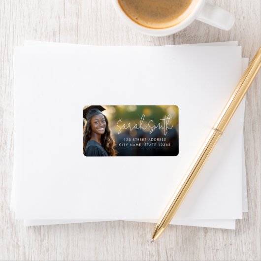 モダン大学院写真差出人住所 ラベル (インサイチュ)