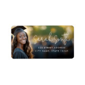 モダン大学院写真差出人住所 ラベル (正面)