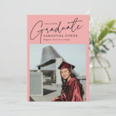 モダン大学院写真幾何学卒業 案内状 (スタンド正面)