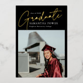 モダン大学院写真幾何学卒業 箔招待状 (正面)