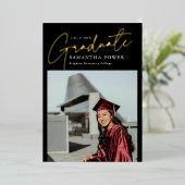 モダン大学院写真幾何学卒業 箔招待状 (立ち正面)