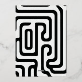 モダン大学院写真幾何学卒業 箔招待状 (裏面)