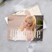 モダン大学院写真招待状カスタム ポストカード