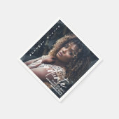 モダン大学院手書き |写真 スタンダードカクテルナプキン (角)