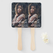 モダン大学院手書き |写真 ハンドファン (正面&裏面)