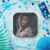 モダン大学院手書き |写真 ペーパープレート (パーティー)