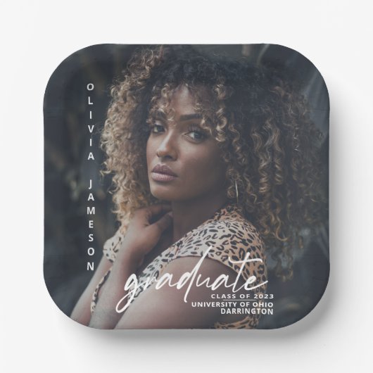 モダン大学院手書き |写真 ペーパープレート (正面)