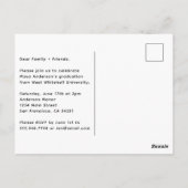 モダン大学院手書き |写真 ポストカード (裏面)