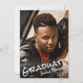 モダン大学院手書文字パーティー 招待状 (正面)