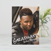 モダン大学院手書文字パーティー 招待状 (スタンド正面)