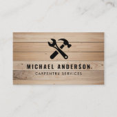 モダン大工サービスと手作り木材 名刺 (正面)