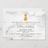 モダン大理石お祝い記念碑3 – 写真 招待状 (裏面)