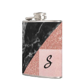 モダン大理石とグリッタールックフラスコ フラスク (左)