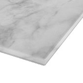 モダン大理石と木材のファミリ名モノグラムの カッティングボード (角)