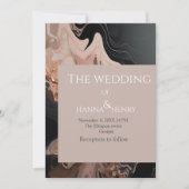 モダン大理石のテクスチャ招待 招待状 (正面)