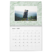 モダン大理石の家族の写真 カレンダー (3月 2027)