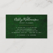 モダン大理石の水色金ゴールド紫の緑と青 名刺 (裏面)