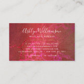 モダン大理石の水色金ゴールド紫ブルー&グリーン 名刺 (裏面)