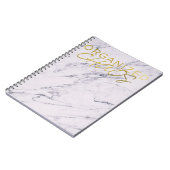 モダン大理石イエロー金ゴールド組織化カオス ノートブック (左側)