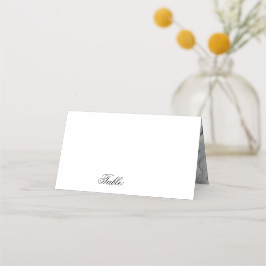 モダン大理石インサイドテー空白のブルゲスト プレイスカード (正面)