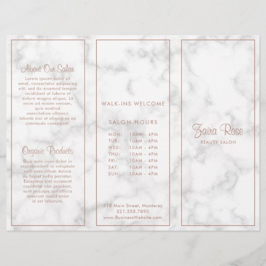 モダン大理石エレガントビジネス3折パンフレット (正面)