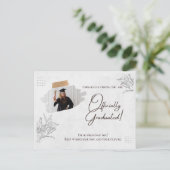 モダン大理石グラッドカー祝ド:スタイル ポストカード (スタンド正面)