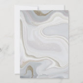 モダン大理石グレー金ゴールドグリッター背景 招待状 (裏面)