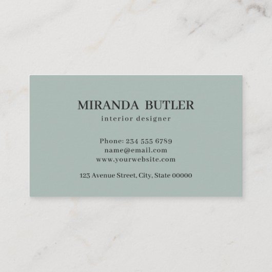 モダン大理石パーソナライズされたパーソナルゴールデンフレームB 名刺 (裏面)