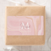 モダン大理石ピンク金ゴールドグリッター背景 ラベル (インサイチュ)