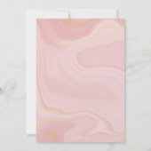 モダン大理石ピンク金ゴールドグリッター背景 招待状 (裏面)