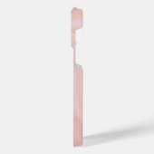 モダン大理石ピンク金ゴールドグリッター背景 iPhoneケース (左側面)