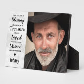 モダン大理石ファミリー写真記念 フォトプラーク (側面)