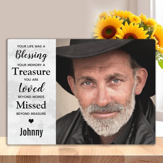 モダン大理石ファミリー写真記念 フォトプラーク