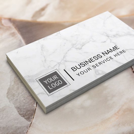モダン大理石企業のカスタムのロゴエレガント 名刺