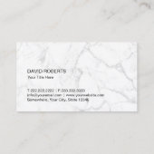 モダン大理石企業のカスタムのロゴエレガント 名刺 (裏面)