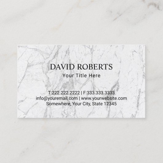 モダン大理石企業のカスタムのロゴ#2 名刺 (裏面)