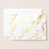 モダン大理石実在金箔グリーティングカード 箔カード (裏面封筒付き)